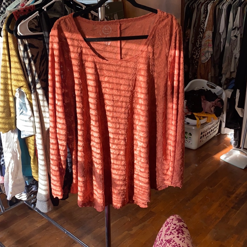 Lace long sleeve top